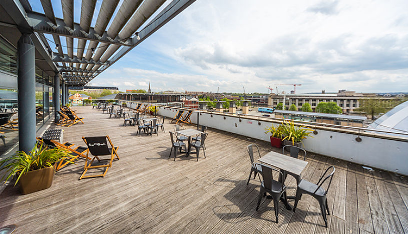 Rooftop terrace at We The Curious